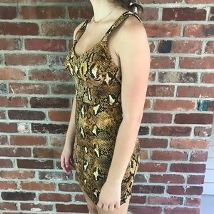 ZARA snakeskin bodycon dress